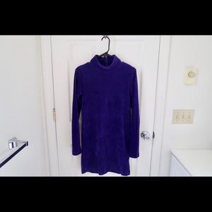 ASOS Purple Ribbed Turtleneck Bodycon Dress